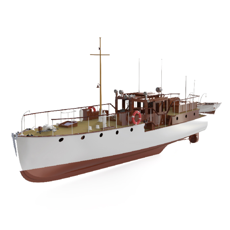 Remote Control Boat 880mm 1/18 - Model Kit Yacht recension och pris